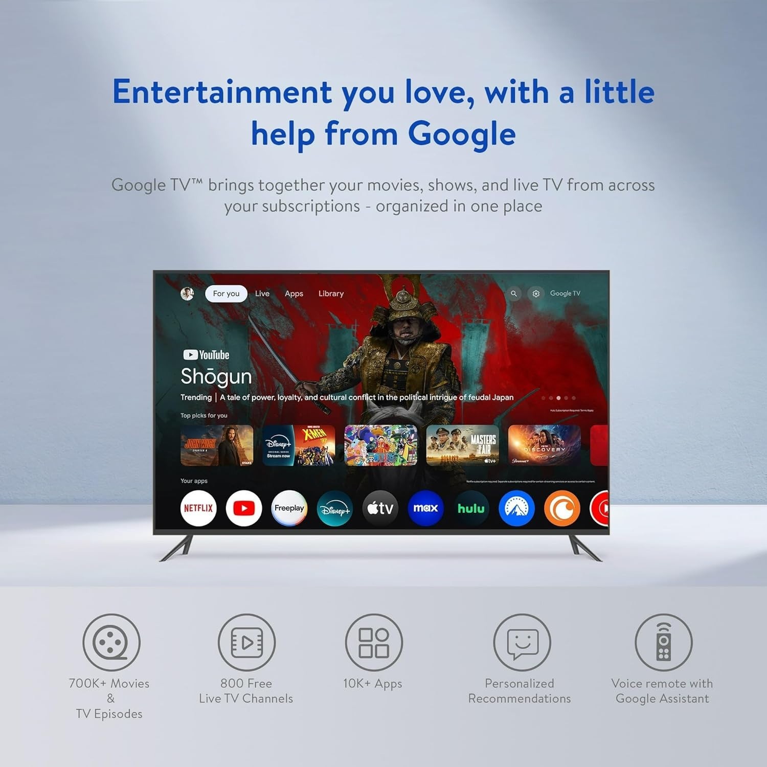 onn 4K Pro Streaming Device, Google TV with Gemini* – Ultra-Fast Streaming,