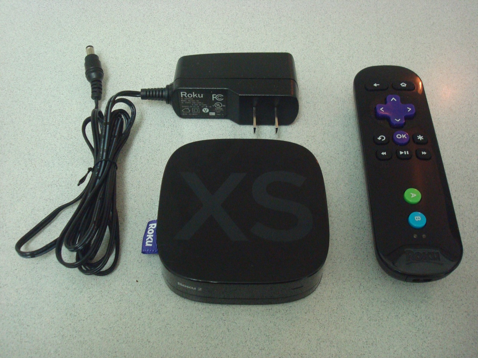 Roku 2 XS Model 3100X Media Player + Power Supply + Remote + 8GB Micro SD