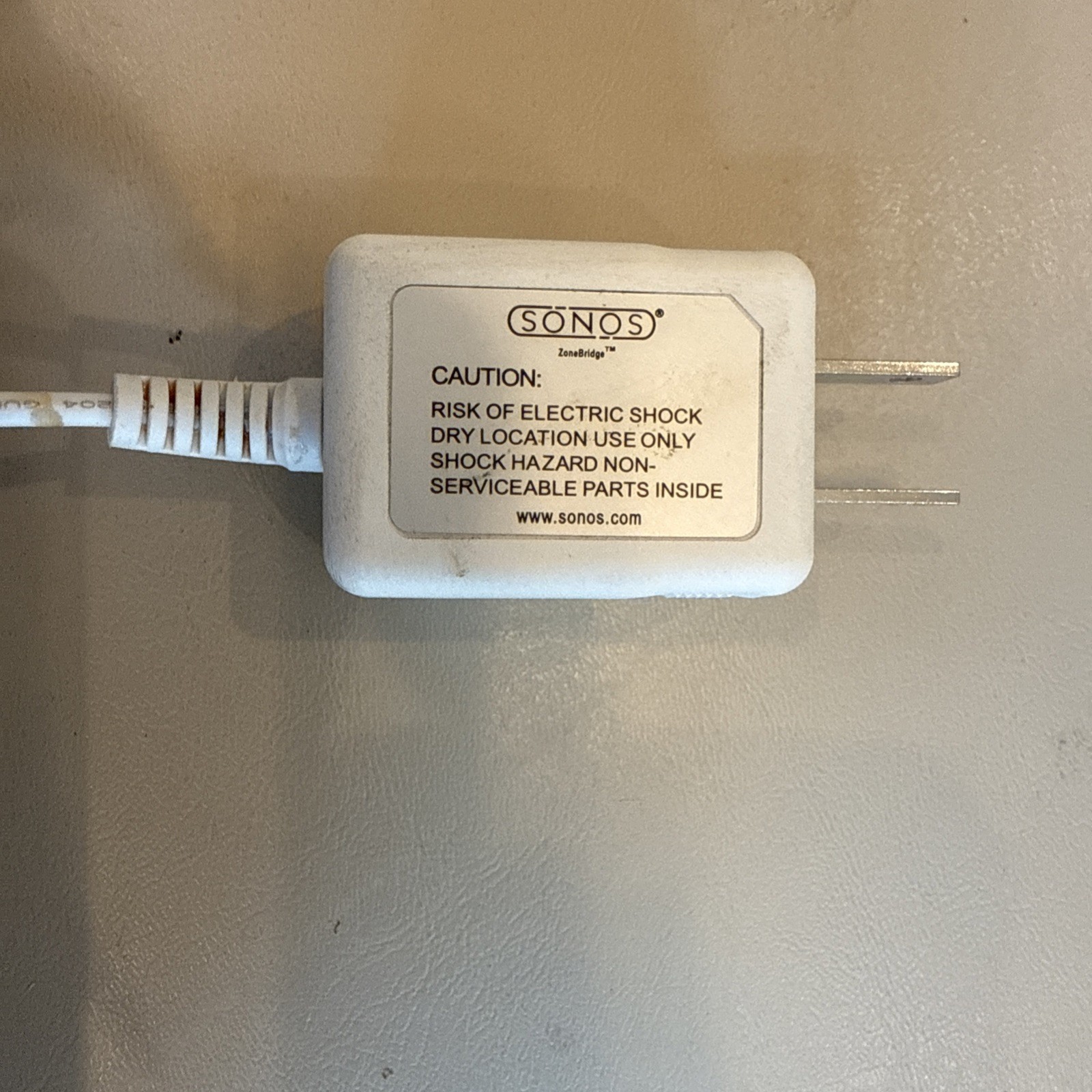 Sonos Bridge Wireless HiFi System White w/ OEM Power Supply Cable Working