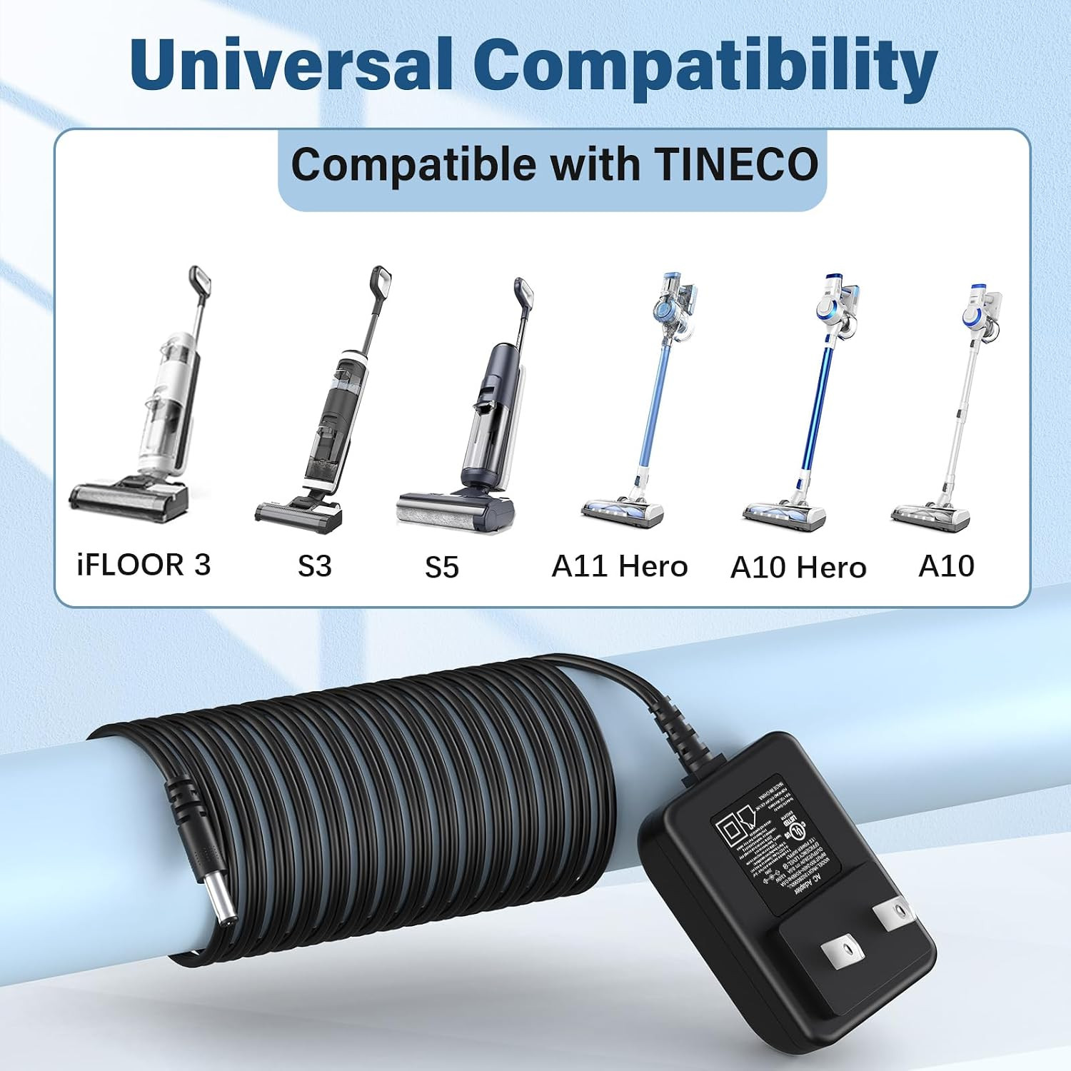 26V Charger for TINECO A10 A11 S3 S5 Cordless Stick Vacuum, Power Cord Adapter f