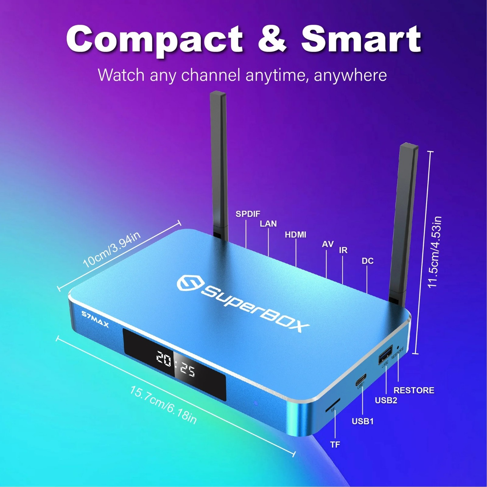 2026 SuperBox S7 MAX W/ Built-in Voice Control Android 12 | 4GB RAM | 128GB 5DAY