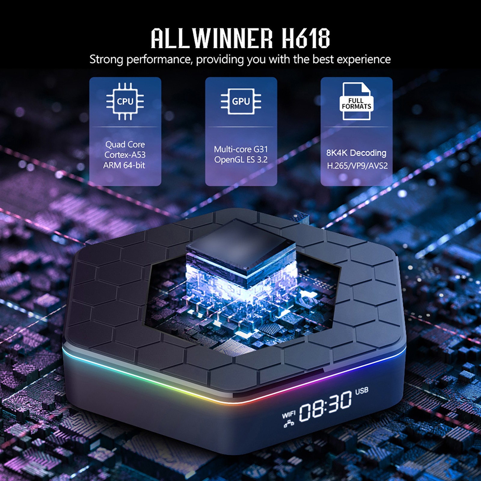 12.0 TV Box T95ZPLUS-H618 Quadcore-A53 Box 2.4G/5G Dual WI SGYX