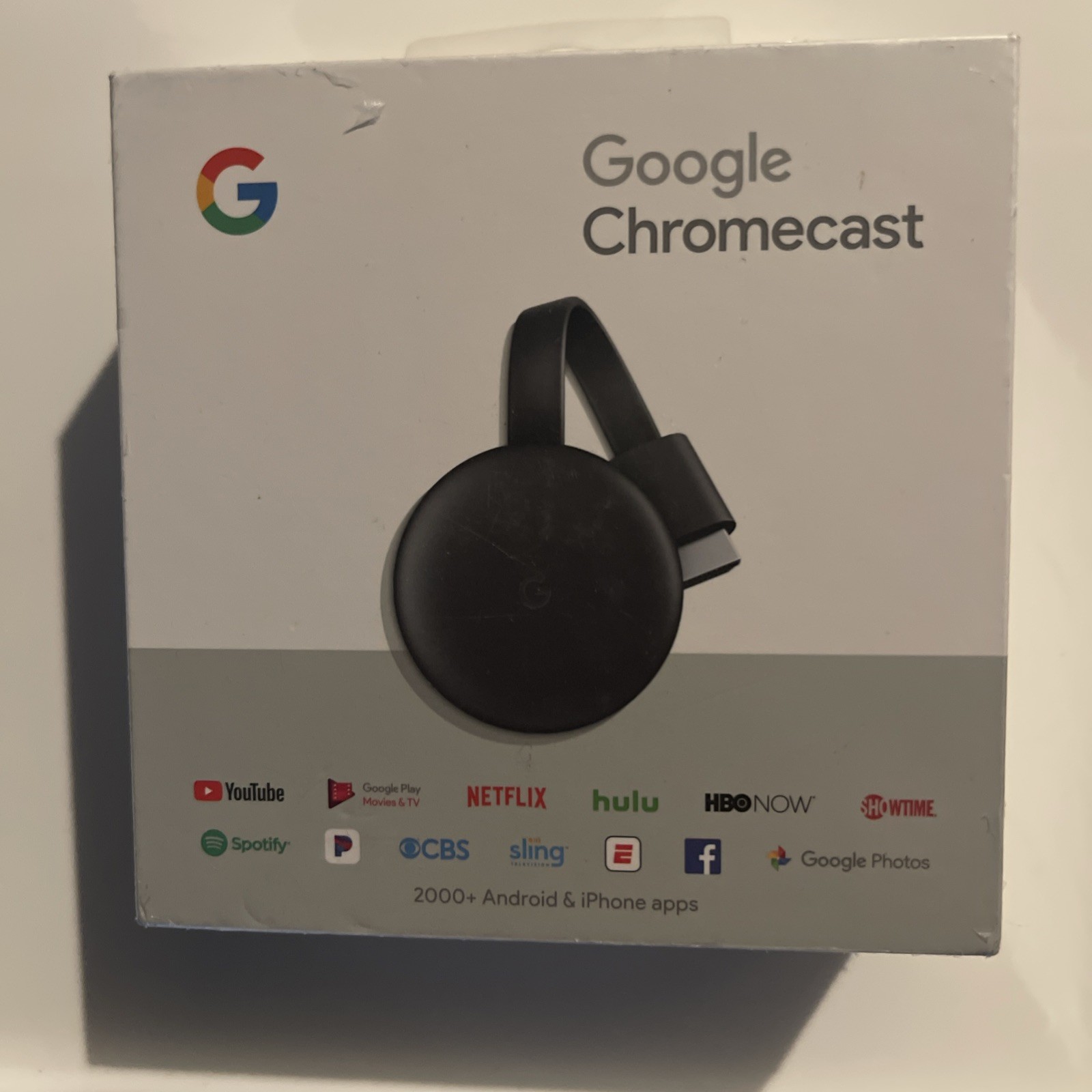Google Chromecast NC2-6A5 HDMI Media Streaming Device 1080p with Power Cable