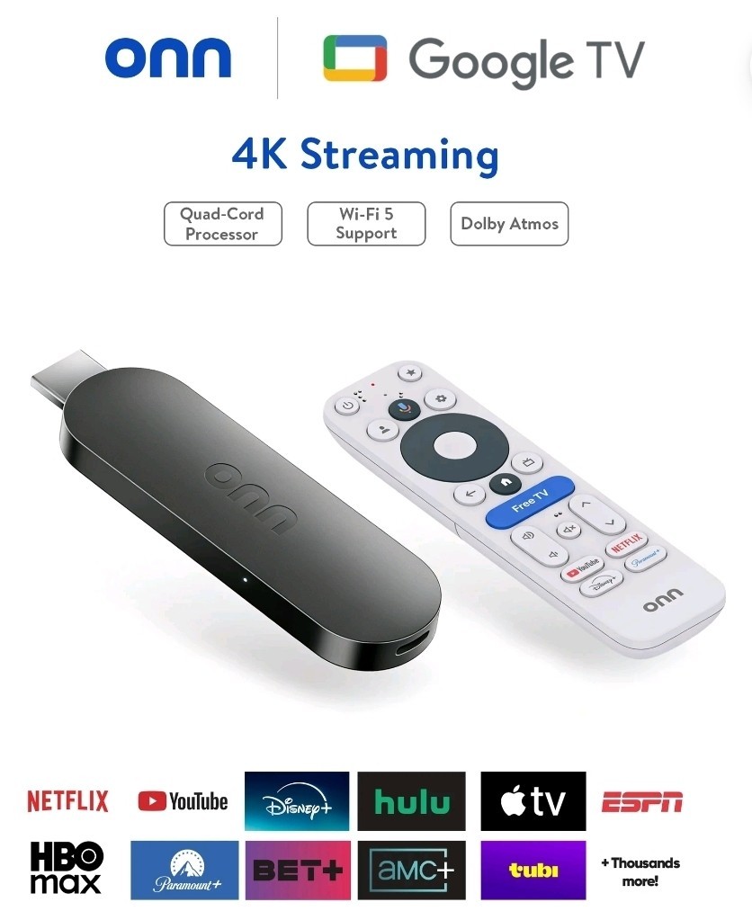 2026 NEW MODEL Onn 4K Stick Streaming Device Google TV UHD 8GB 2GB RAM ANDROID