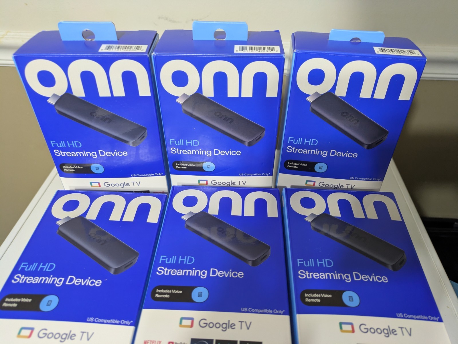 Onn Android TV Full HD Streaming Stick 1080p HDMI Media Player w/ Remote WiFi