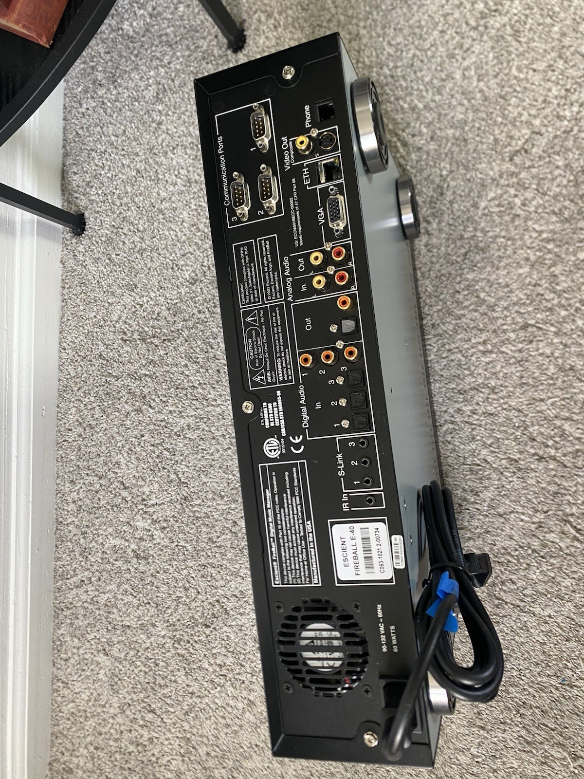 ESCIENT Fireball E-40 Digital Music Manager W/ Remote AS-IS PARTS OR REPAIR