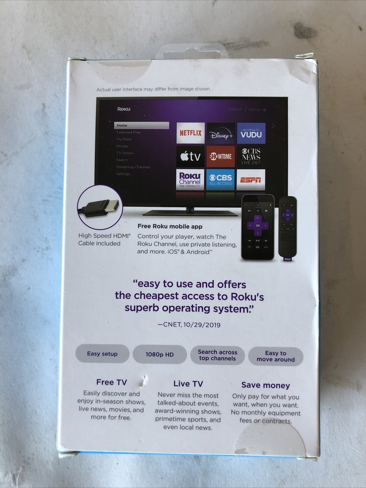Brand New Roku Express HD Streaming Media Player 2020 Model – 3930R