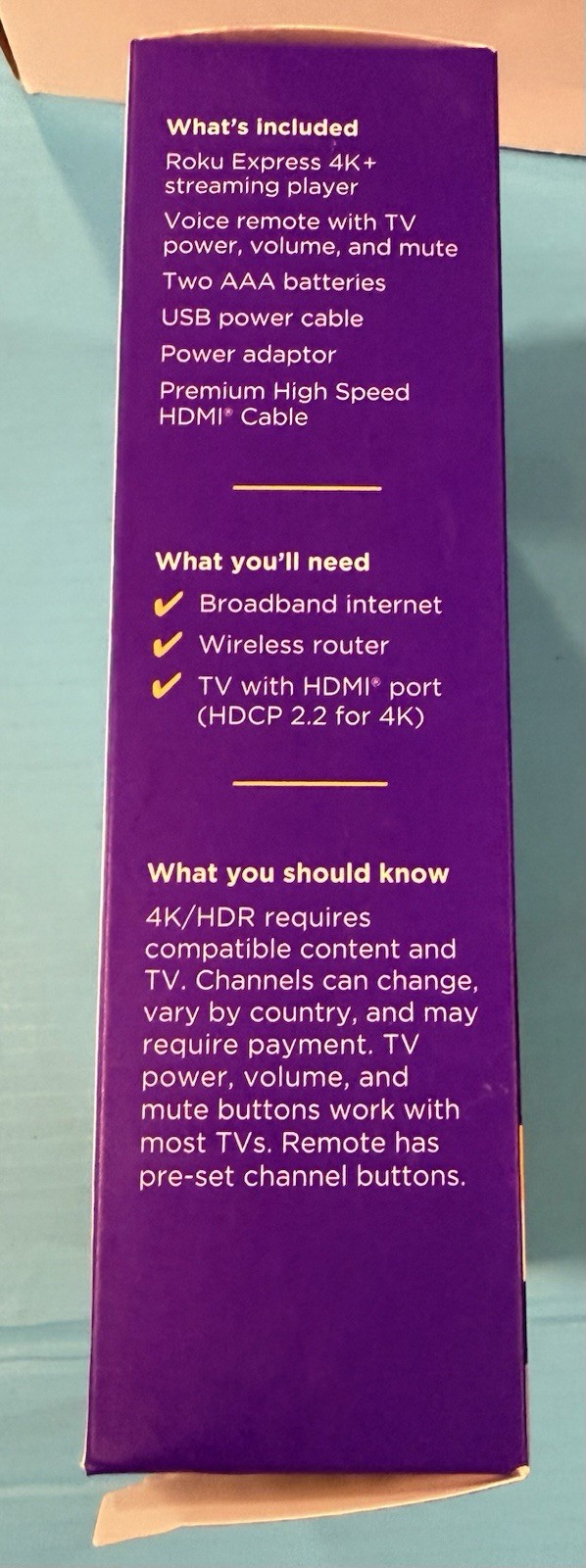 Roku Express 4K+ | Streaming Media Player HD/4K/HDR, Smooth Wi-fi & TV Controls
