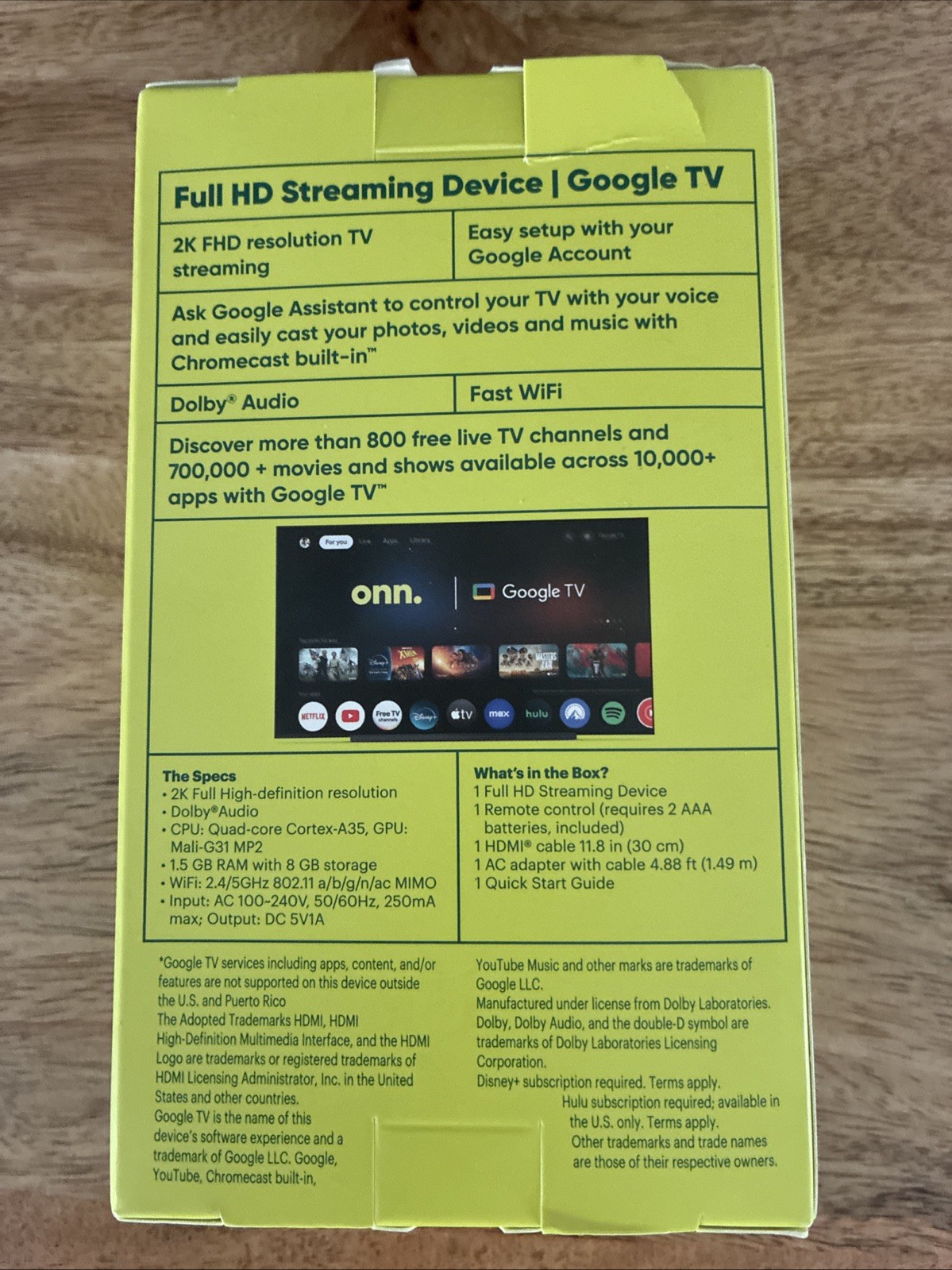 ONN Full HD Streaming Device New in Sealed Box