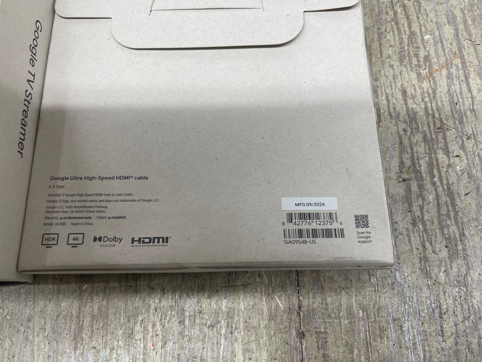 New Google TV Streamer 4K With Voice Remote 32GB GA05662 W/CABLE NEW