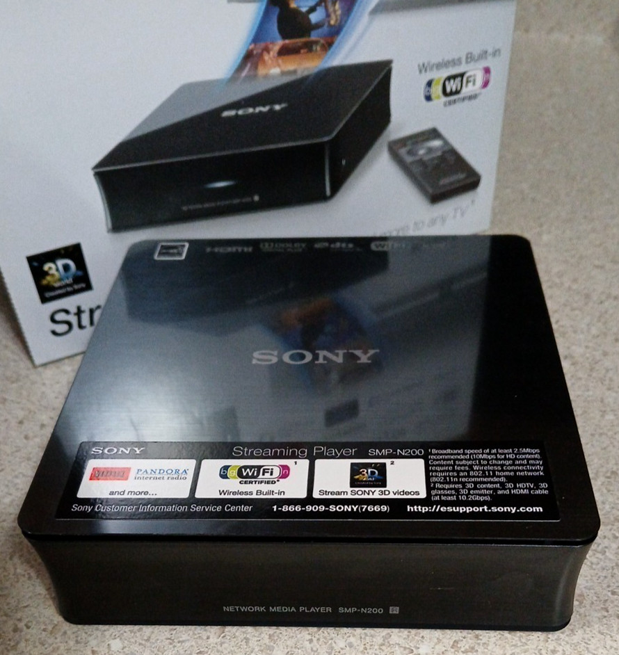 NEW – Sony SMP-N200 Streaming Network Media Player 1080p WiFi