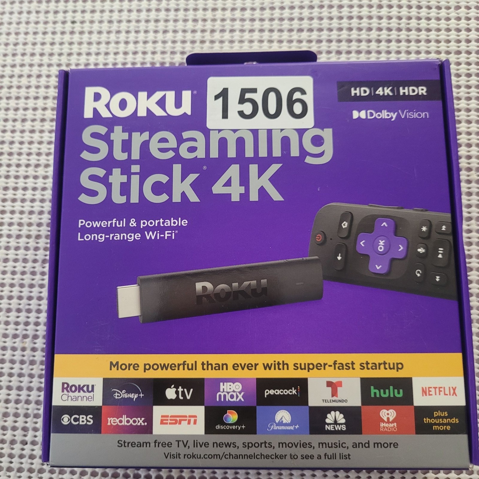 Roku Streaming Stick 4K Long-Range Wi-Fi HD 4K HDR Dolby Vision New
