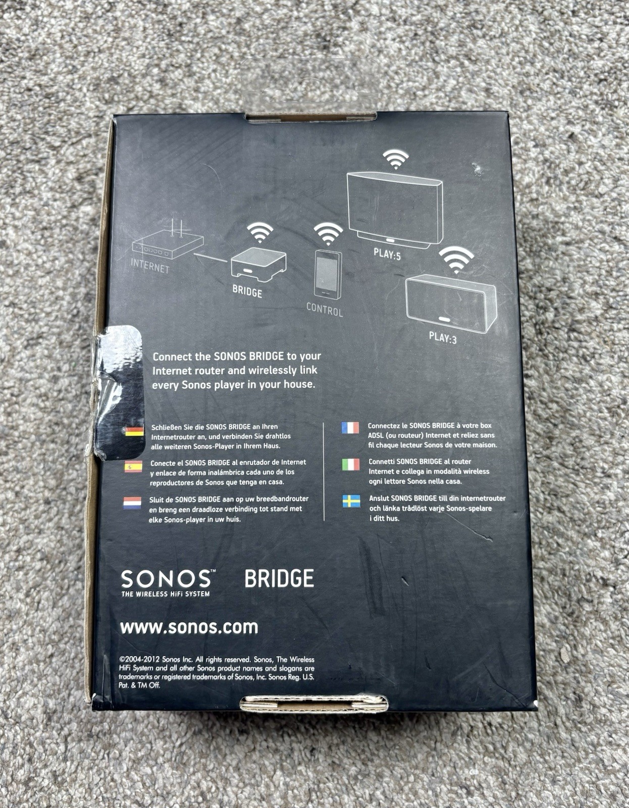 Sonos Bridge Wireless HiFi System (sw V4.0) – White, Open Box