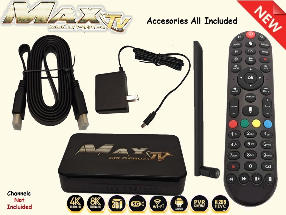 MAXTV GOLD PRO 5G 4K Quad Core 64 Bit ANDROID 9.1 (2023) UPDATED ,MORE POWERFUL