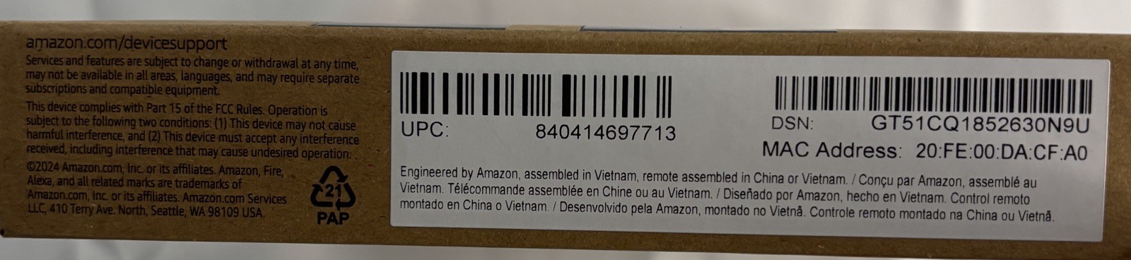 Amazon Fire TV Stick HD 8GB Wi-Fi 5 New