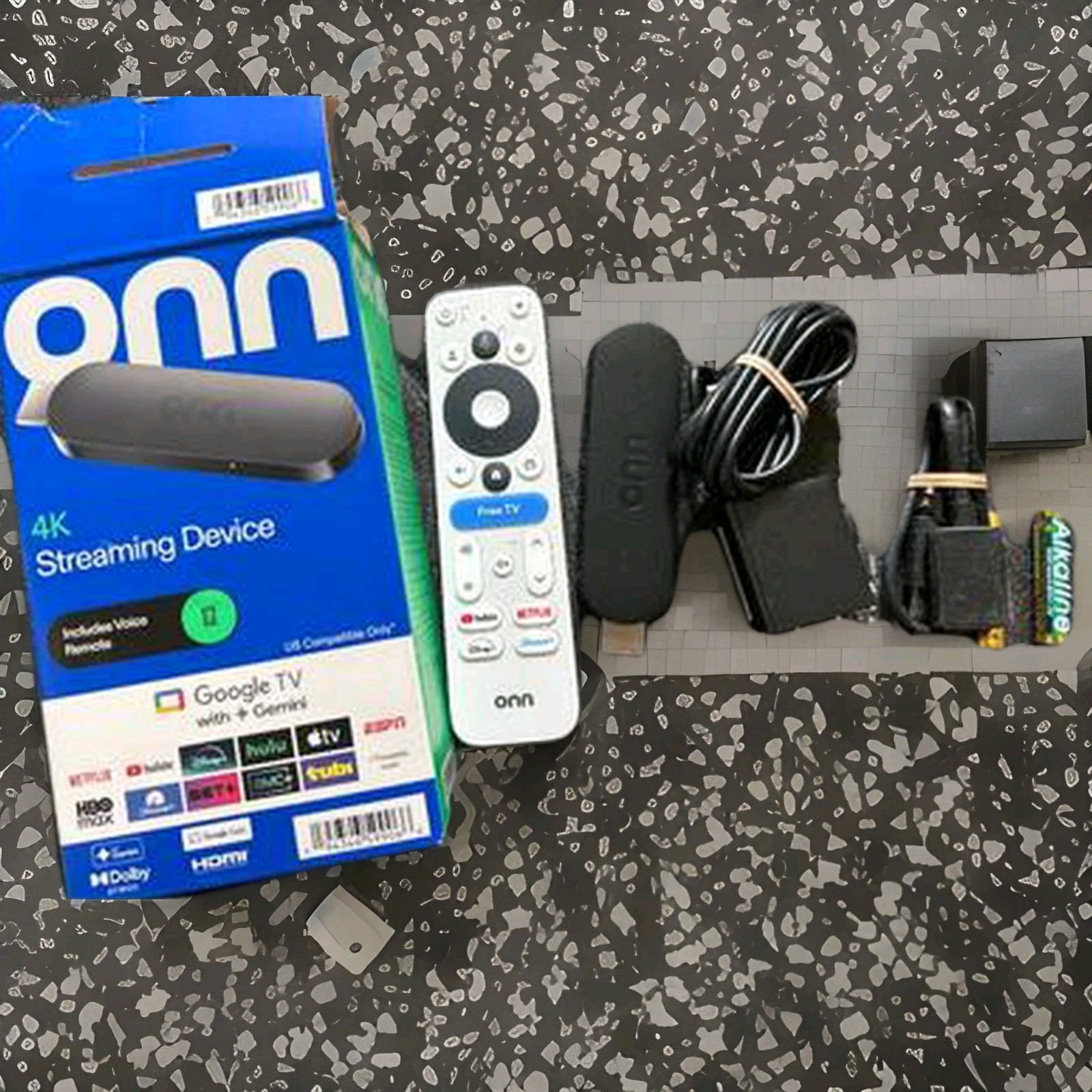 Onn 4K Stick Streaming Device Google TV UHD 2026 plus pro 2GB 8GB with Gemini