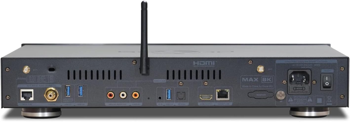 Dune HD Max 8K Full-Sized Media Player 8GB/64GB, Linear PSU, Android Open box