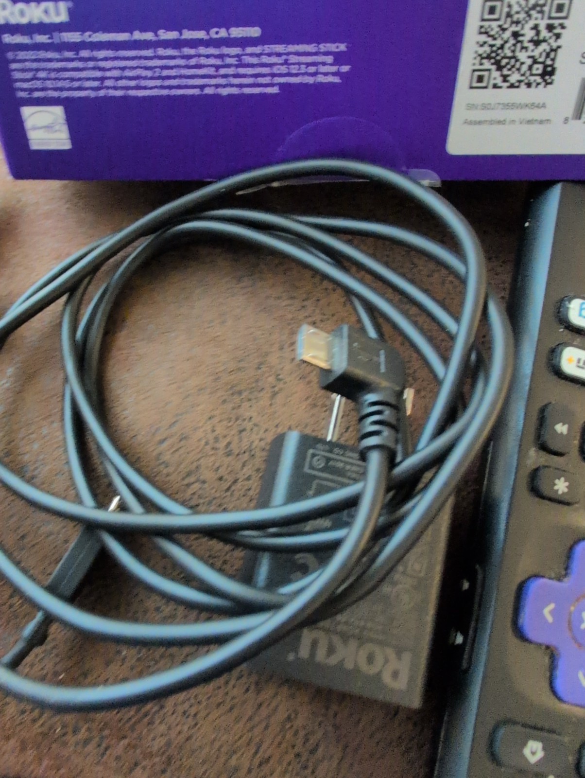 Roku Streaming Stick 3600X Bundle with RC80 Remote & USB Power Cable 1080p HD