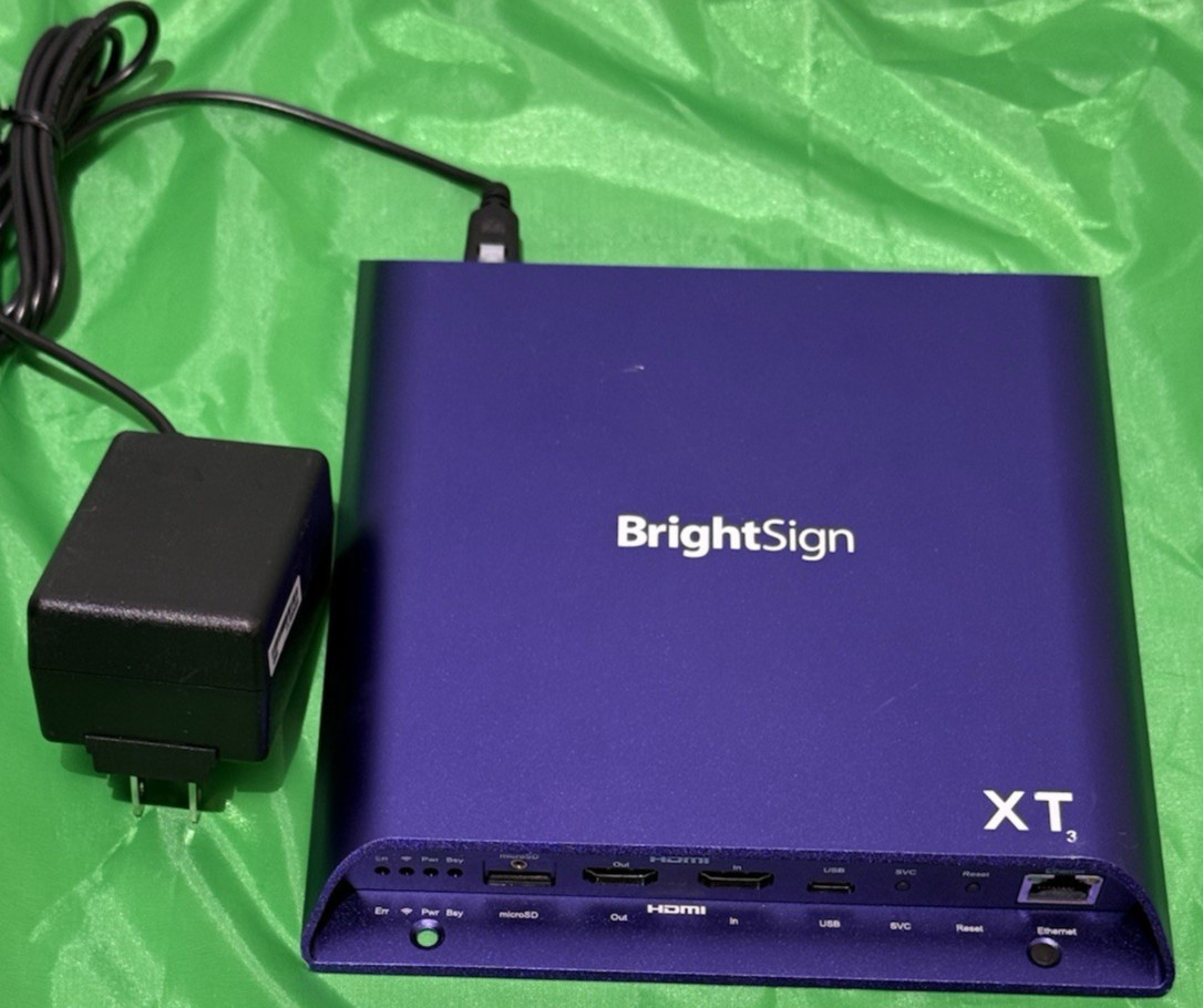 BrightSign XT3 (XT1143) 4K Digital Media Player WITH POWER
