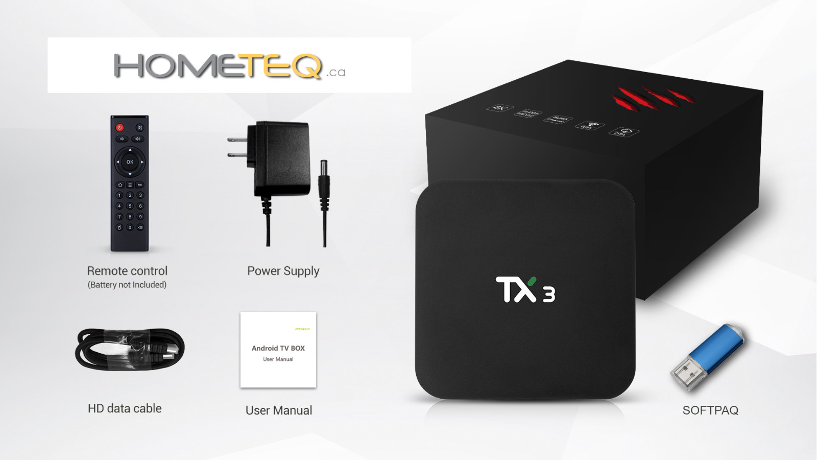 TX3 Amlogic S905X3 SlimBOX 4K HD Android 9 TV Box 4+32/64G +Addon Apps & Support