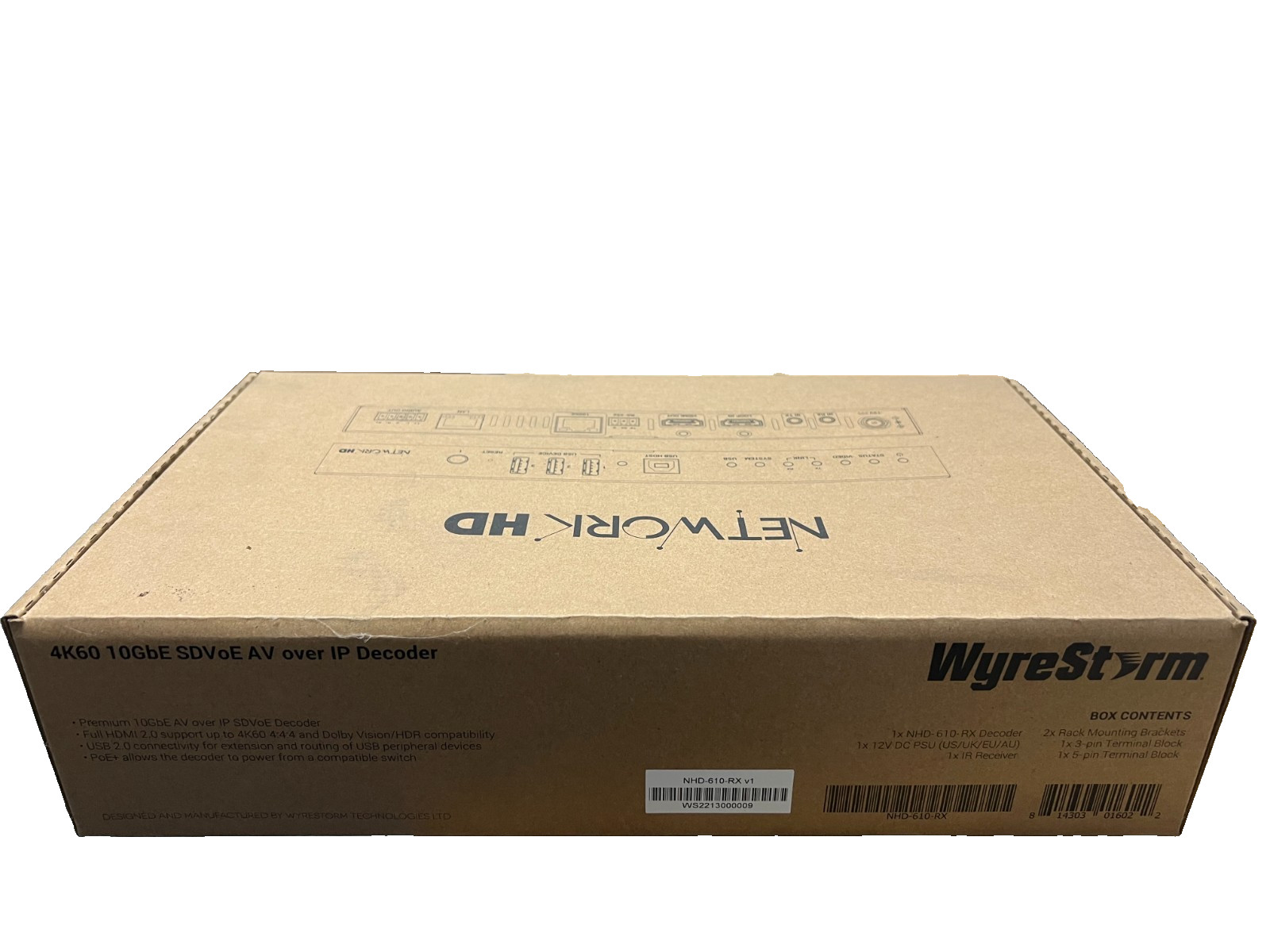 Wyrestorm NHD-610-RX NetworkHD 610 Series 4K60 10GbE SDVoE AV Over IP Decoder