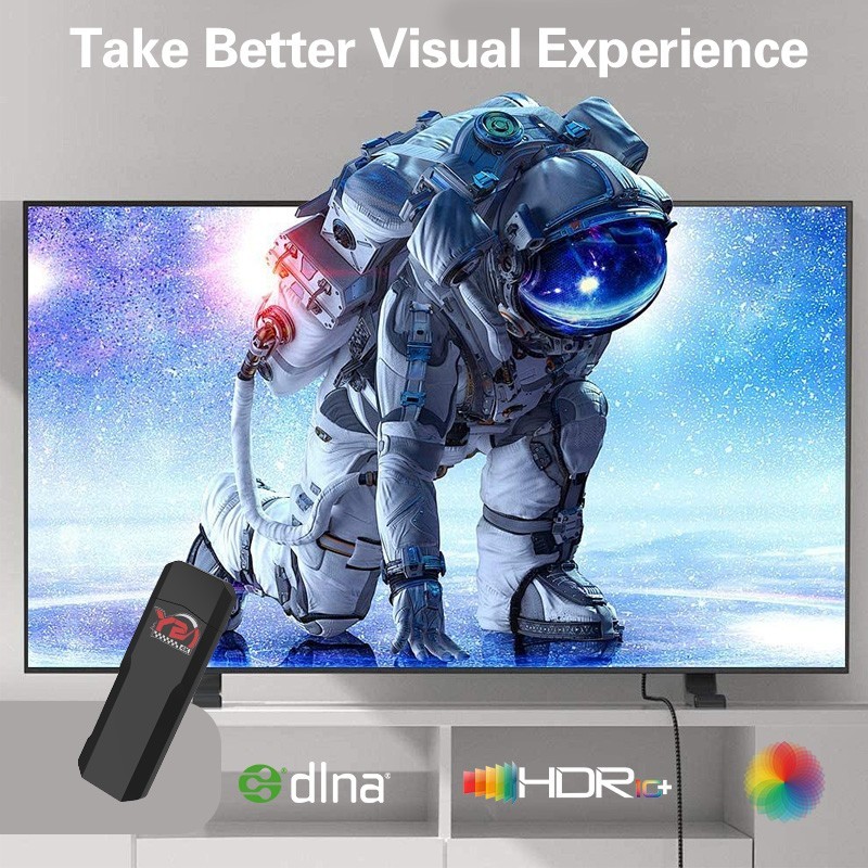 4K HDR Android TV Stick 2+16GB Dual WiFi BT Streaming Media Player Dongle