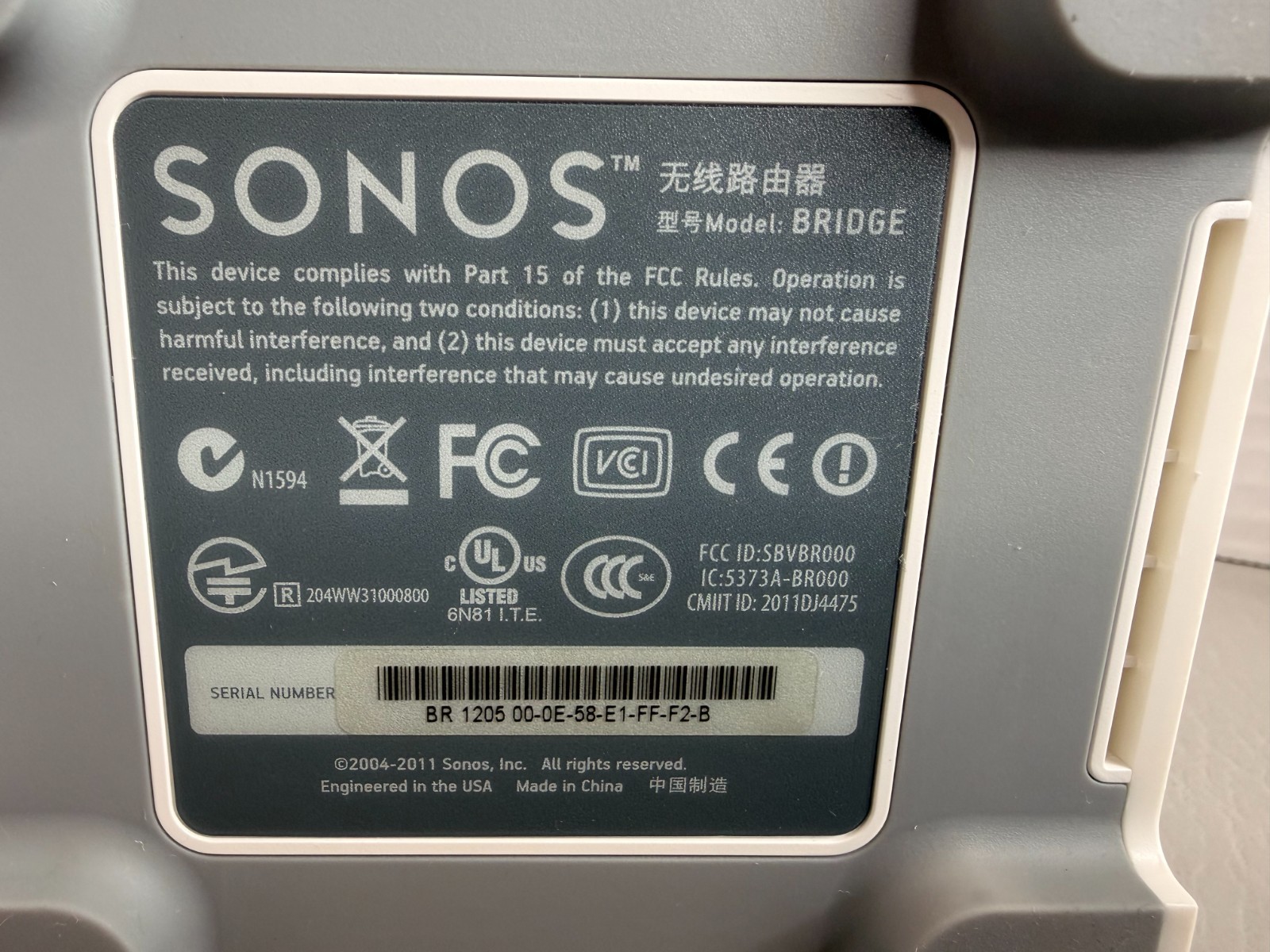 Sonos Bridge Wireless Network w/ Original Power Adapter 2 Units