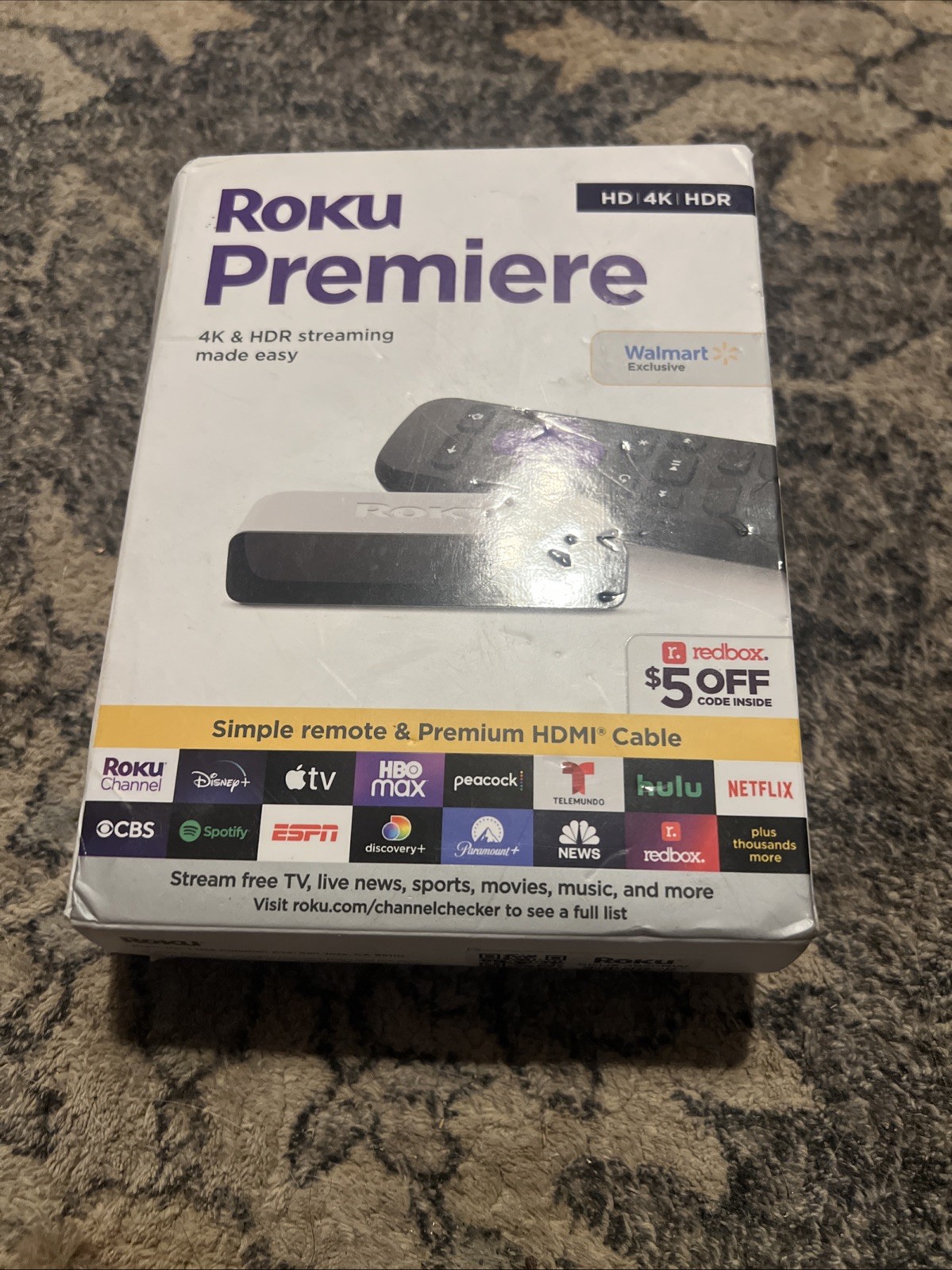 New/ Sealed Roku Premiere, HD, 4K, HDR Streaming Made Easy, 2022