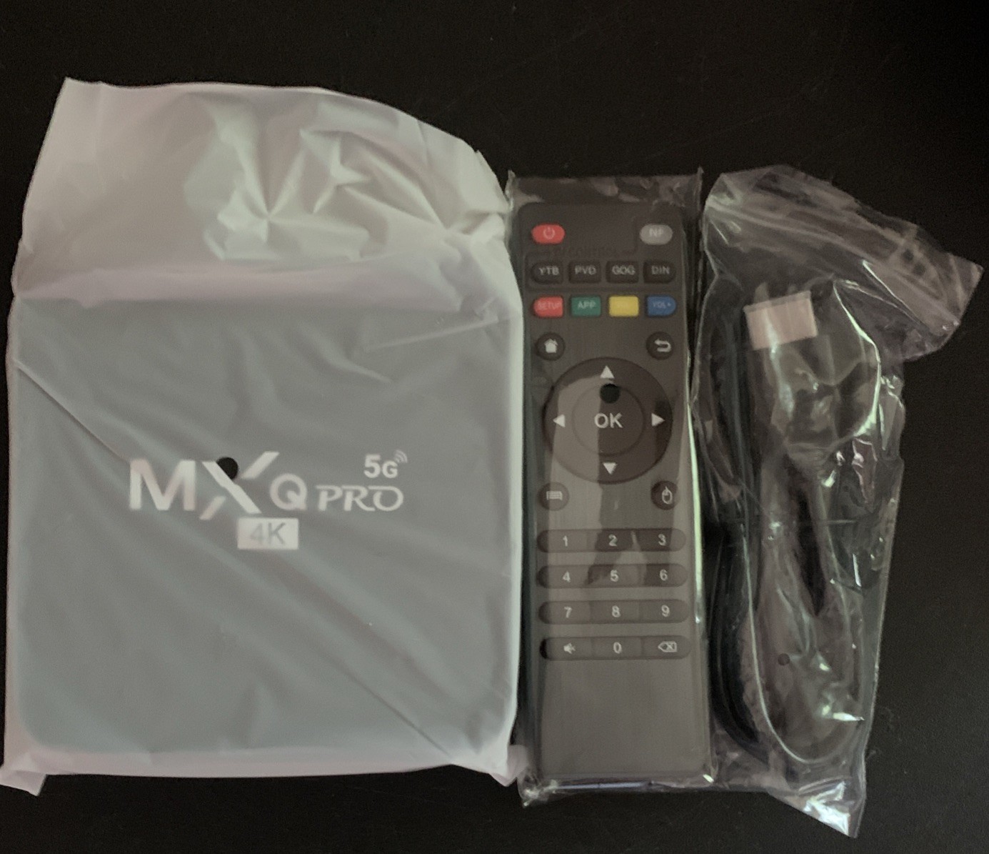 MXQ Pro 4K Android TV Box 64 Bit Quad Core Hevc H.265 4K UCD Netflix Wi-Fi HDMI.