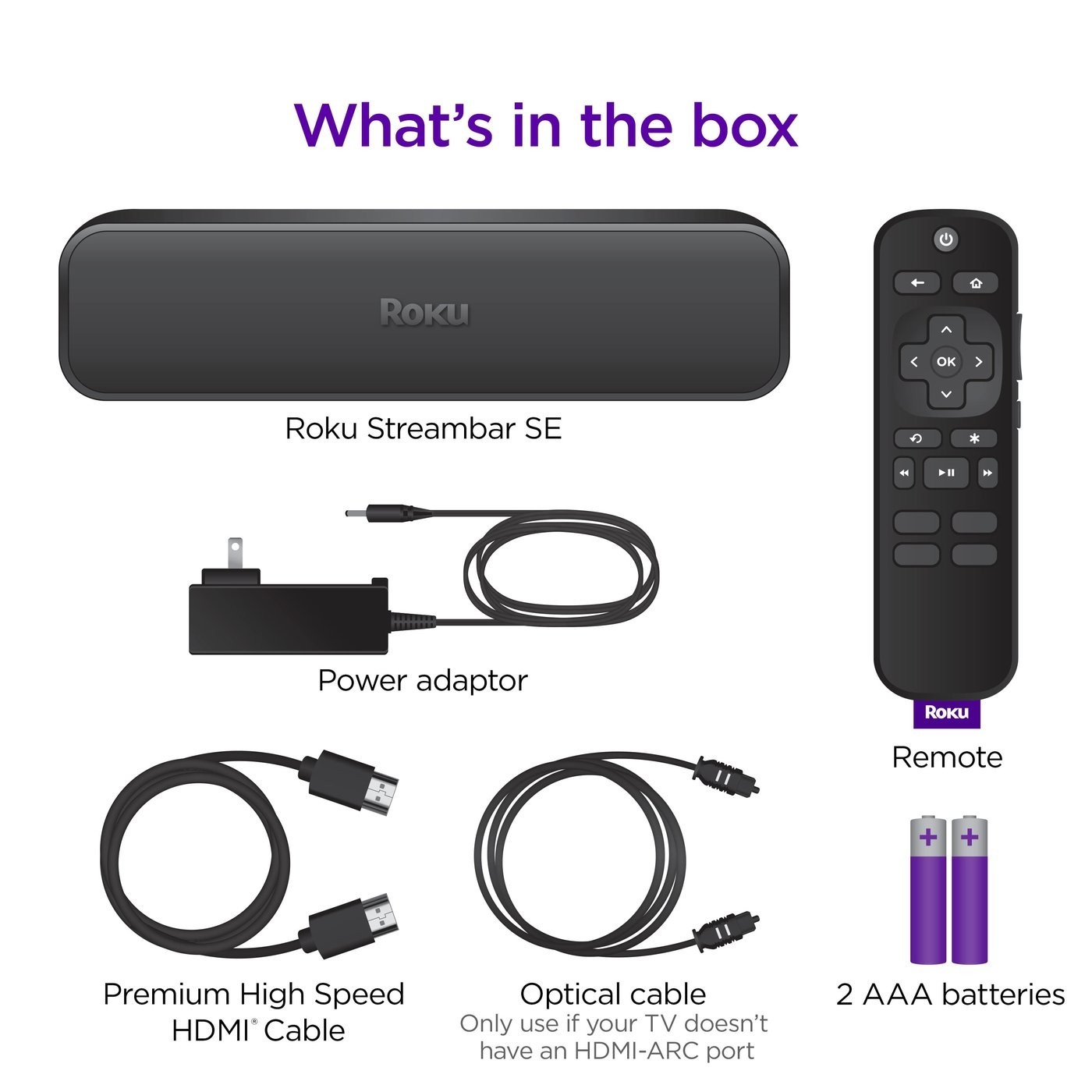 Roku Streambar SE 9104R 2-in-1 TV Soundbar with Built-in 4K/HD/HDR Streaming NEW