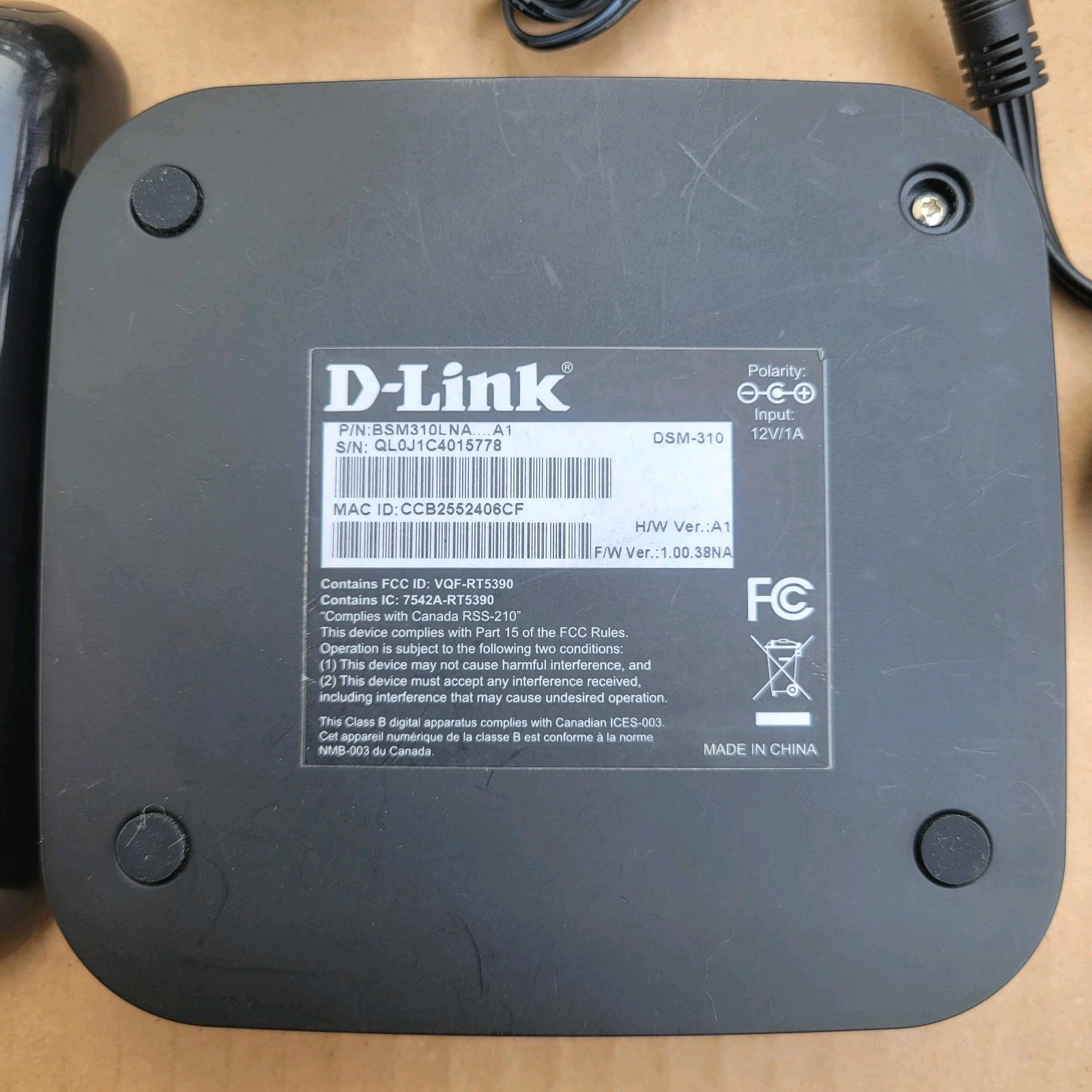 D-Link MovieNite Plus Streaming Media Player DSM-312 WiFi and Ethernet Port 