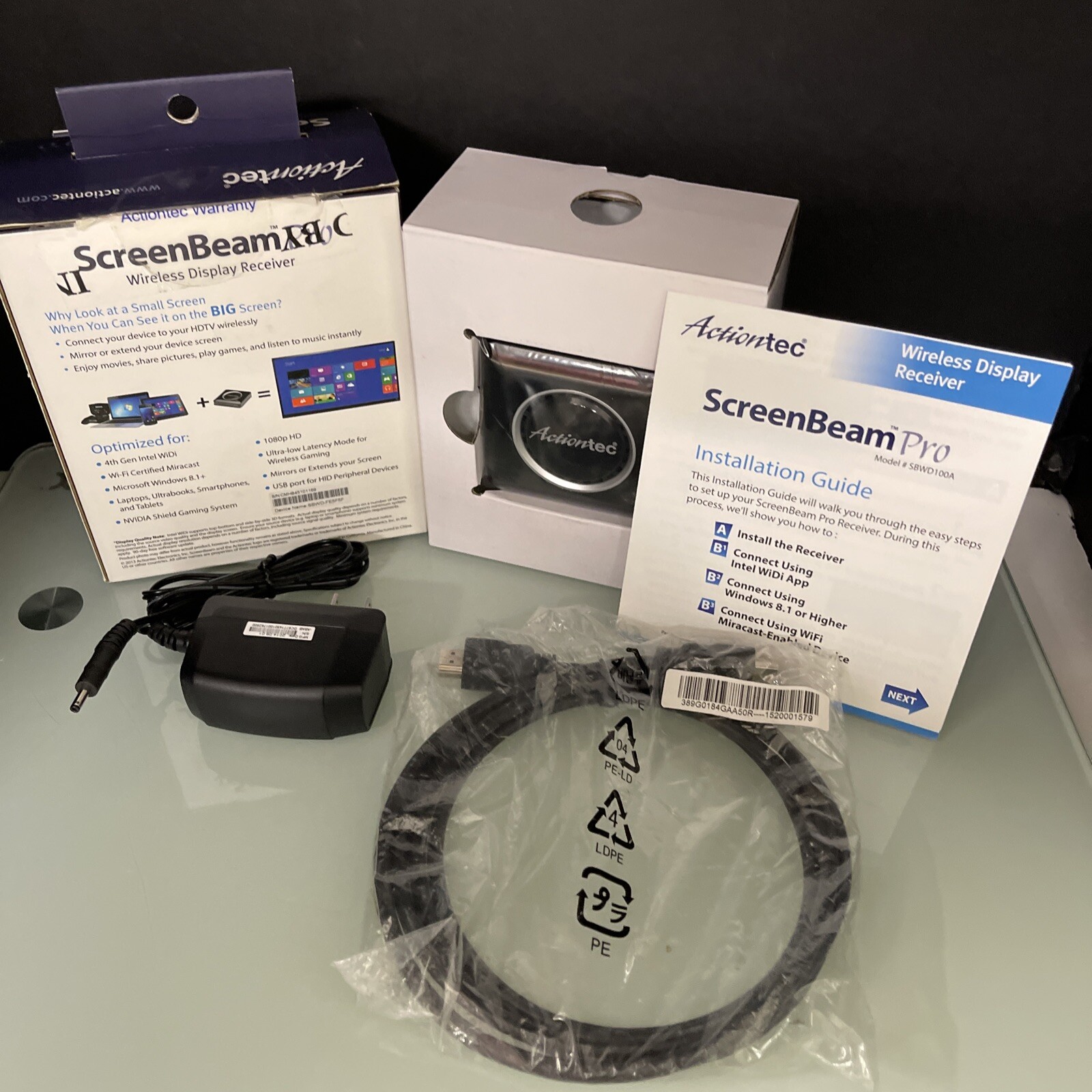 Actiontec ScreenBeam Pro Wireless Display Receiver SBWD100B (D1)