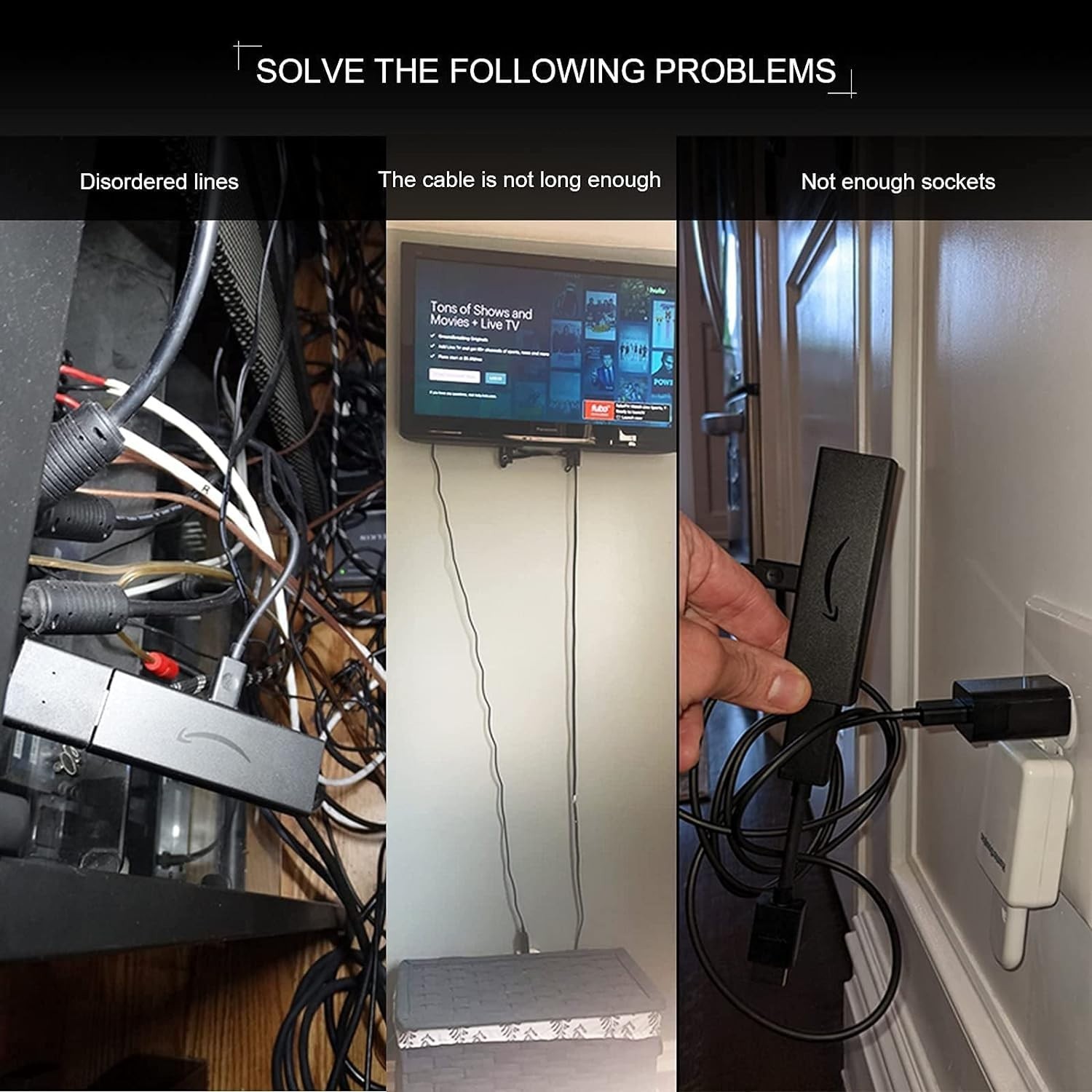 USB Power Cable for Fire TV Stick and Streaming Devices, Plug and Play Design