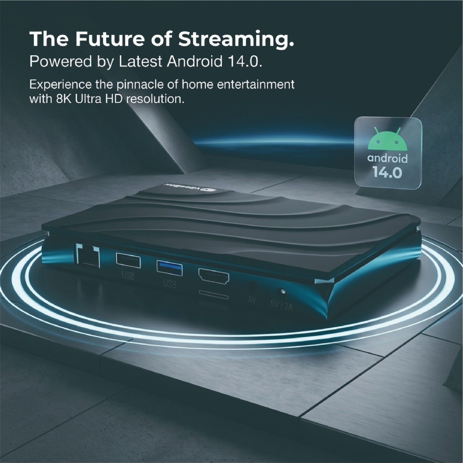 vSeeBox V6 Max Upgraded 8K HDR Android 14 TV Box 4GB 64GB WiFi6 Bluetooth 5.0