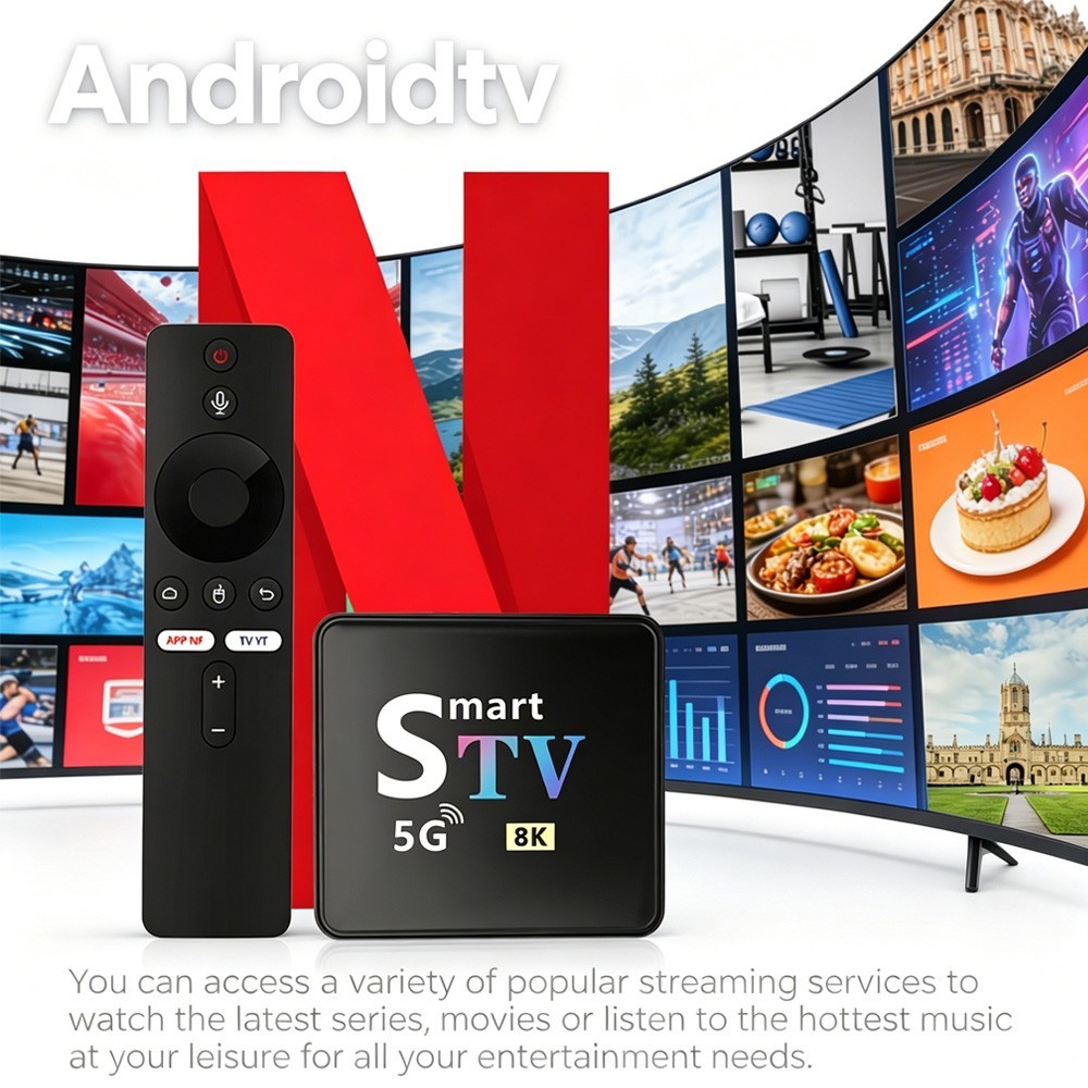 Android 13 M98-M9 TV Box 4K Streaming Mini PC with Dual WiFi