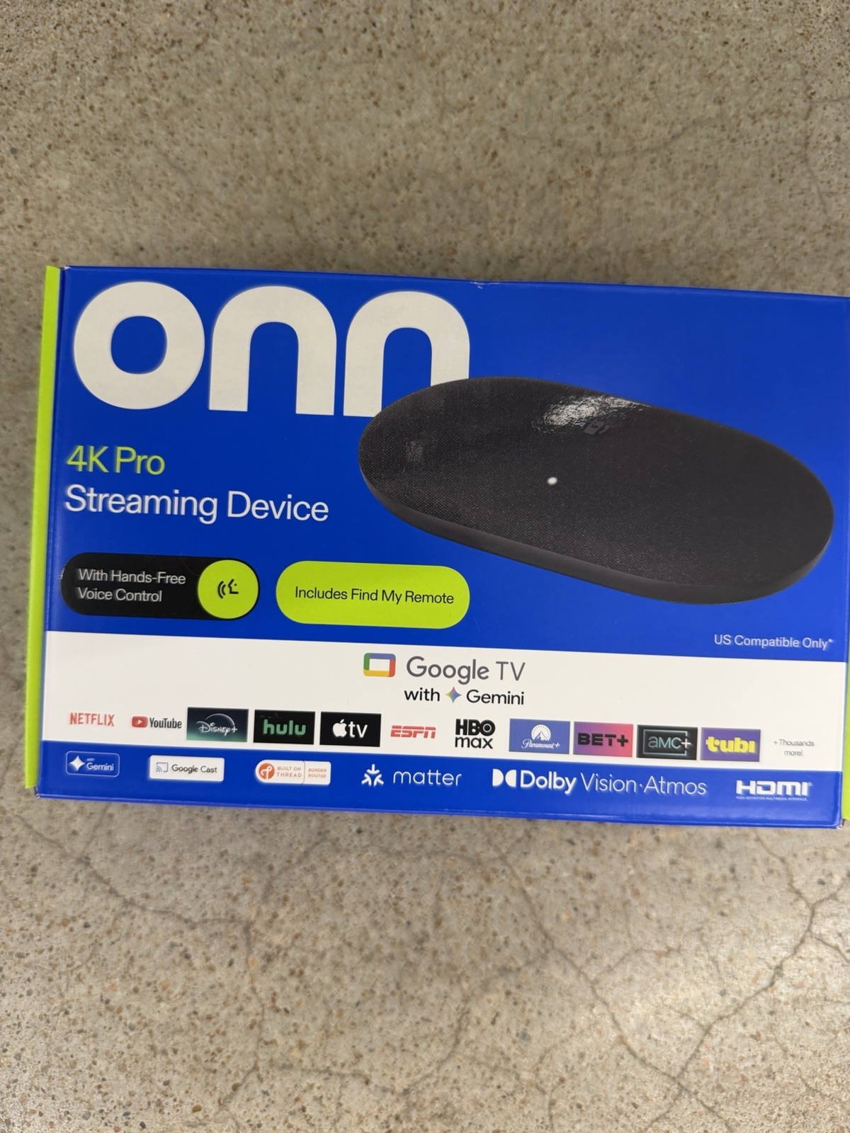 New 2026 onn 4K Pro Streaming Device Google TV w/ Gemini