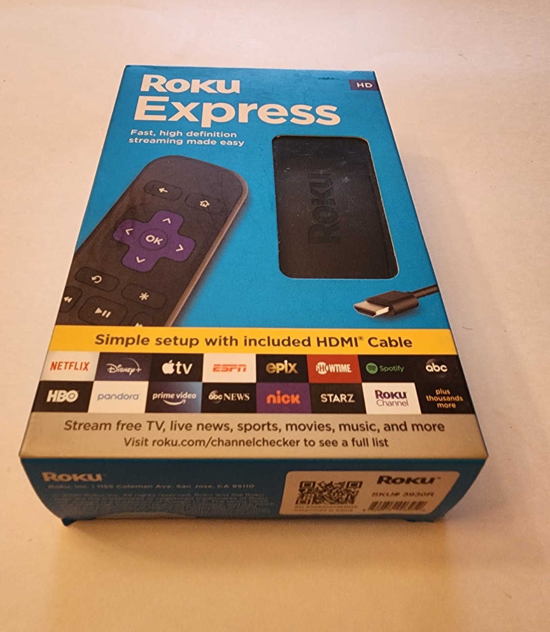 Roku Express HD Streaming Media Player – Black NEW