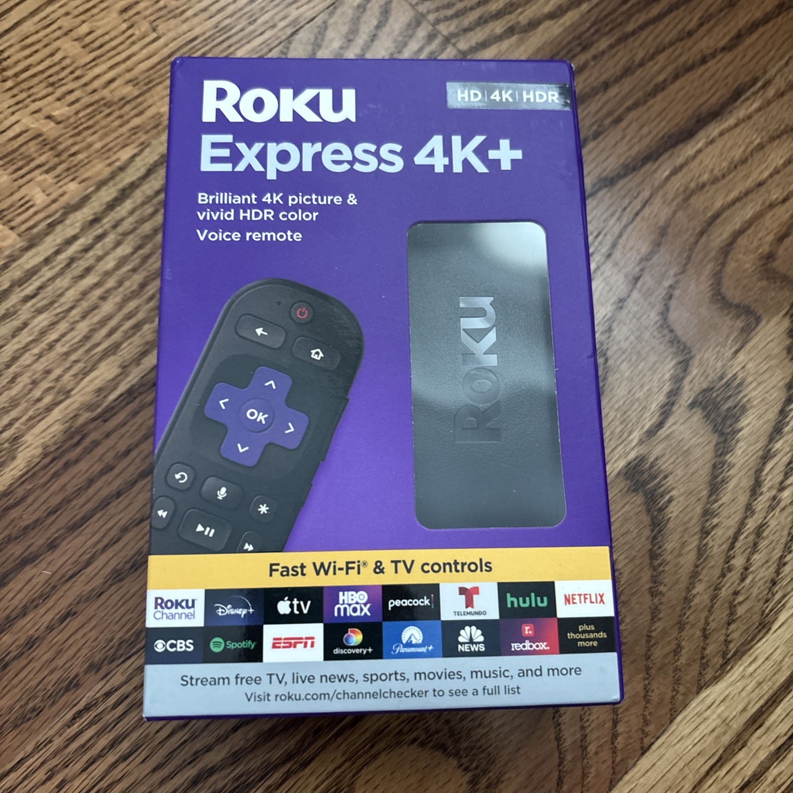 Roku Express 4K+ Streaming Player HD/4K/HDR Voice Remote New