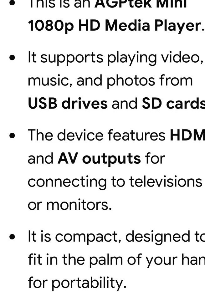 Ultra Compact 1080p HDMI Media Player – Versatile Formats & Easy File Management