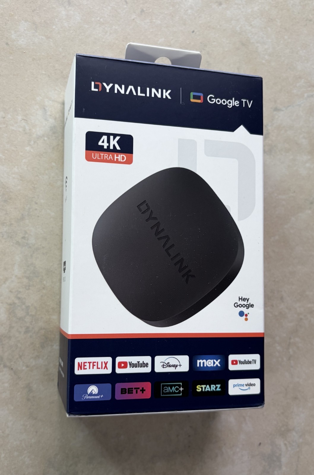 Dynalink 4K Google TV Streaming Box DL-GT36 Used Tested w/ Original Box