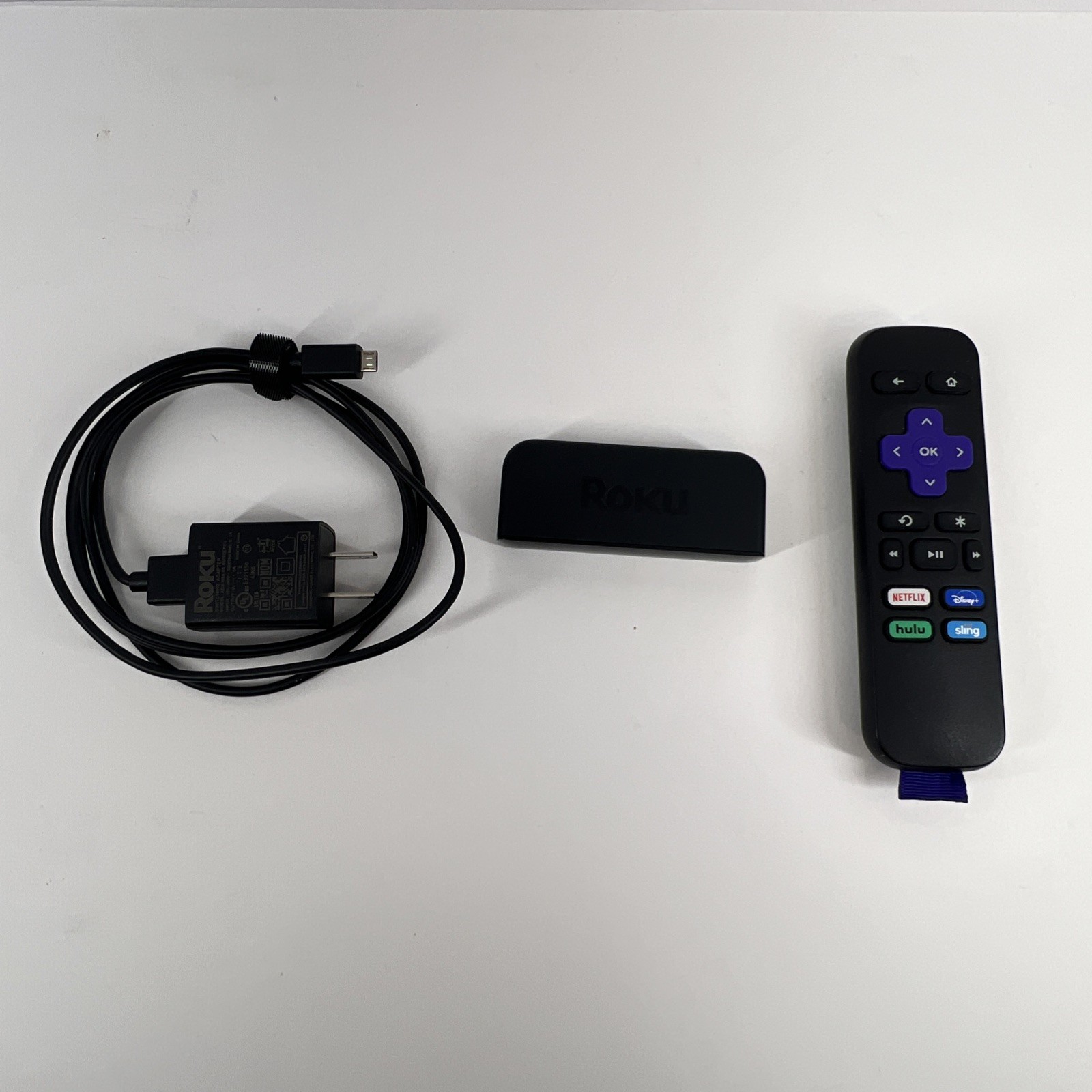 Roku 3920x Digital Media Streamer Power Cable + Remote RC-ALIR