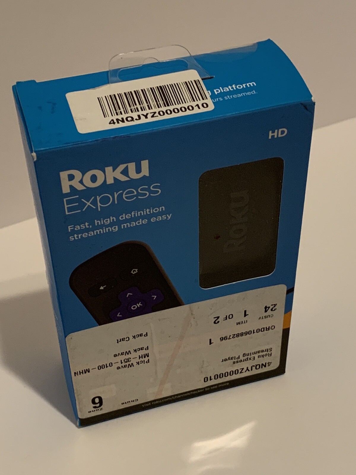 Roku Express HD Streaming Media Player – Black 3930R Brand New In Box