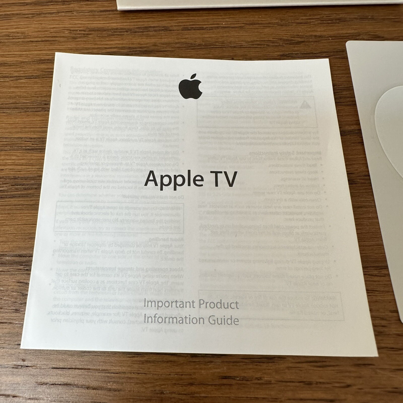 Apple TV 3rd Gen 1080p HDMI Black MD199LL/A A1469 Empty Box Only Stickers Guide