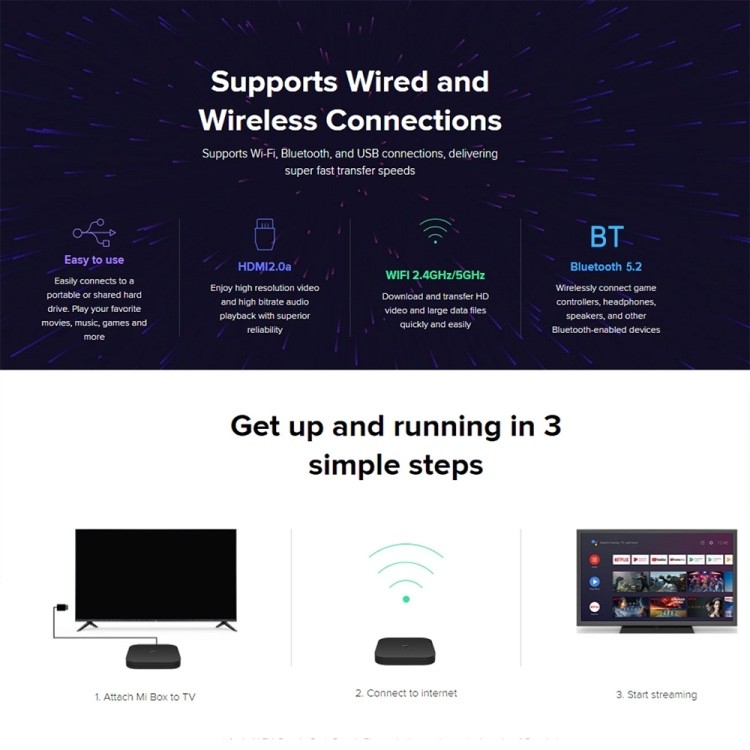 Xiaomi TV Box S 2nd Gen 4K HDR Google TV Streaming Player 2GB+8GB EU