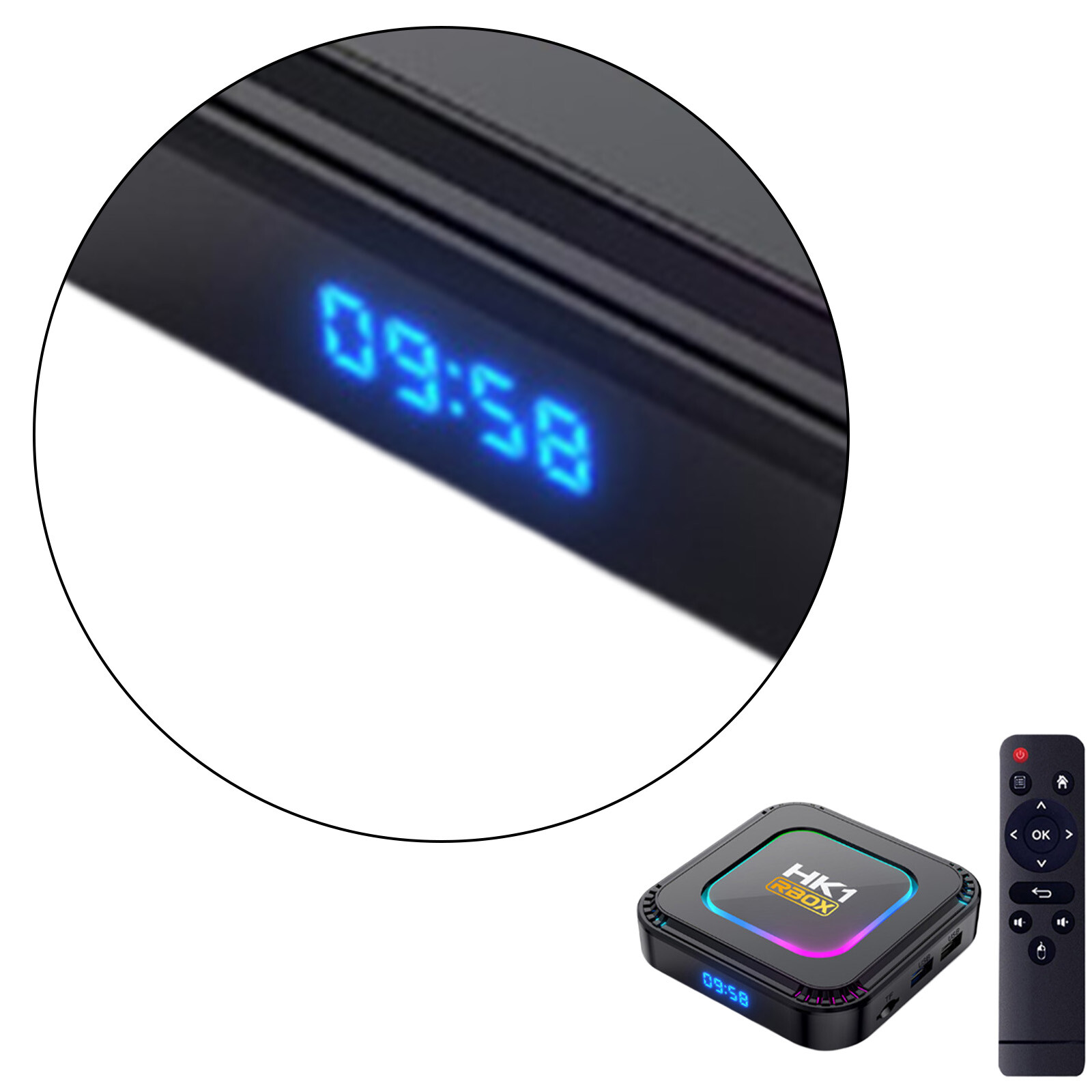 2024Upgraded Smart TV Box 8K HDMedia Stream Player Android 13 Quad Core HK1 RBOX