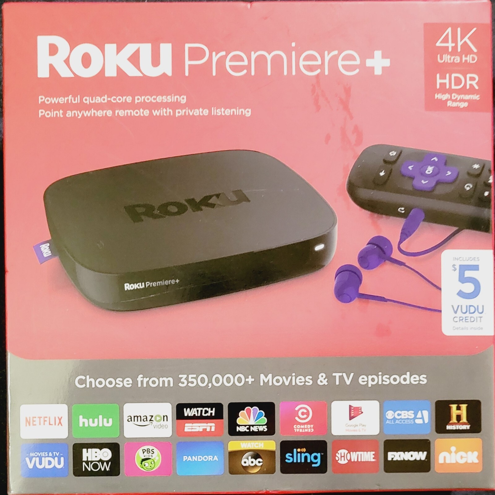 Roku Express Premier Plus Streaming device – NEW