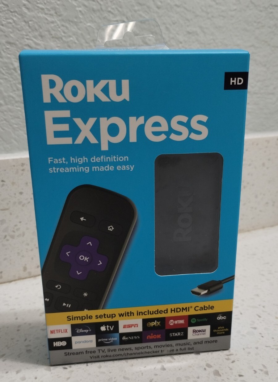 NEW Roku 3930R Express HD Streaming Media Player – Black Brand New In Package