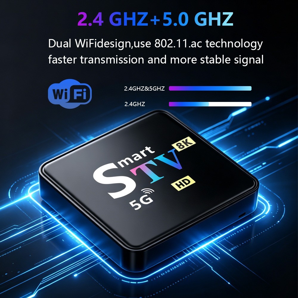 Android 13 M98-M9 TV Box 4K Streaming Mini PC with Dual WiFi