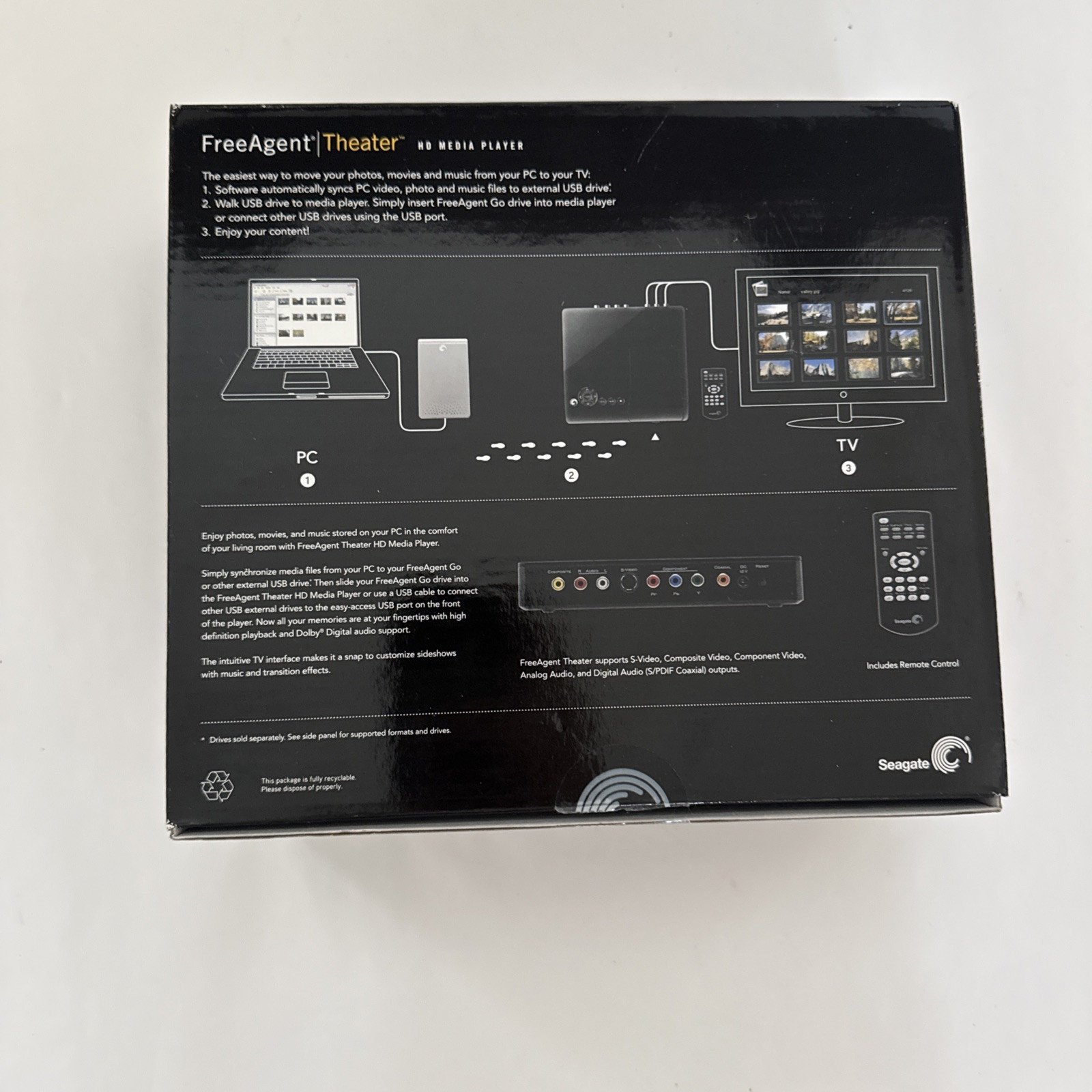 Seagate FreeAgent Theater Media Player STCEM101-RK *Never Used*