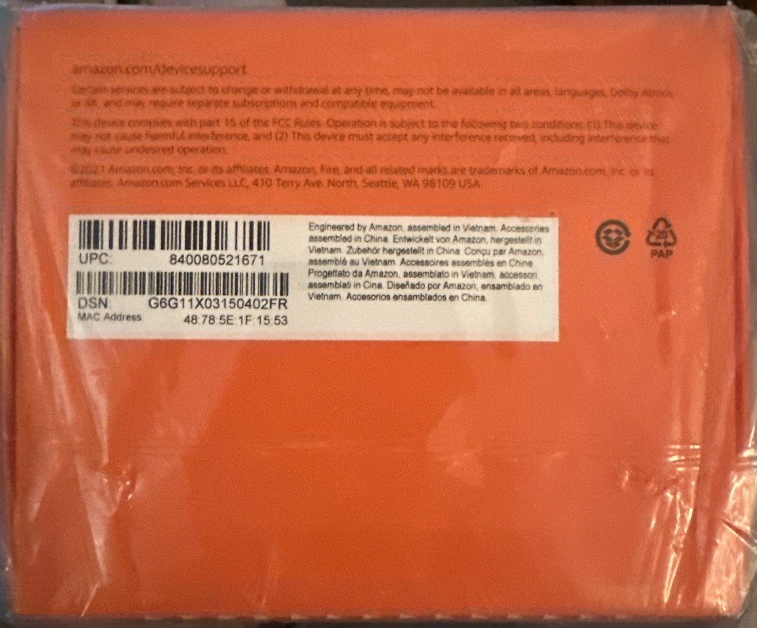 Amazon Fire TV Cube 4K HDR Far-Field Voice Control HDMI Black